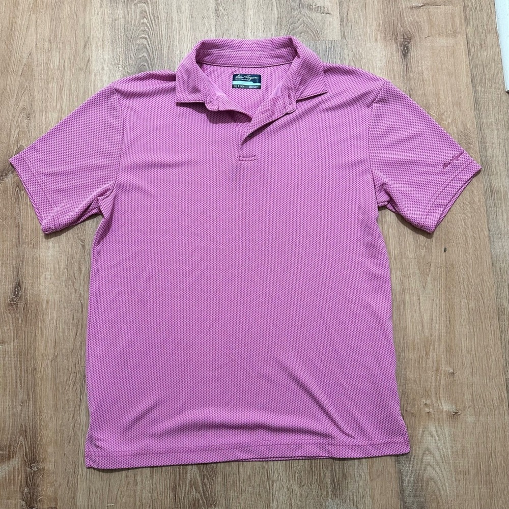 BEN HOGAN | Men's Performance Pink Geometric Micro Dot Golf Polo Shirt, Size S‎